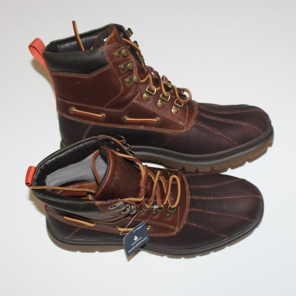 SPERRY MEN\'S WATERTOWN BROWN WATERPROOF LEATHER LACE UP BOOT main image 3